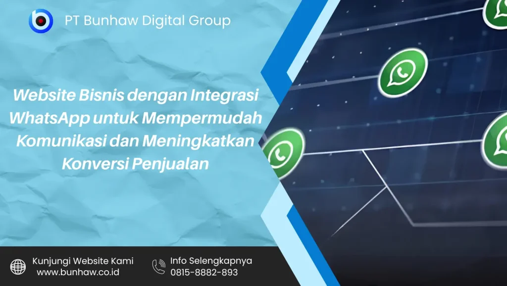 Website Bisnis dengan Integrasi WhatsApp untuk Mempermudah Komunikasi dan Meningkatkan Konversi Penjualan