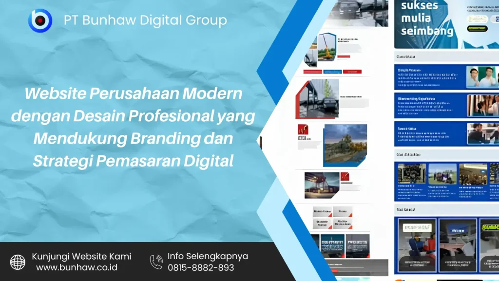 Website Perusahaan Modern dengan Desain Profesional yang Mendukung Branding dan Strategi Pemasaran Digital